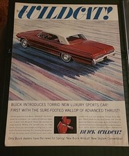 Buick Wildcat Print Ad Advertisement 1962 10x13 Buick Wildcat Print Ad Advertisement 1962 10x13
