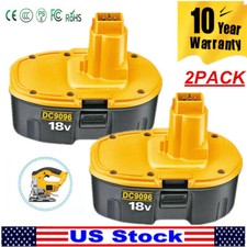 2 PACK 18V Battery For Dewalt 18 VOLT XRP DC9096 DC9098 Ni-MH DC9099 NEW