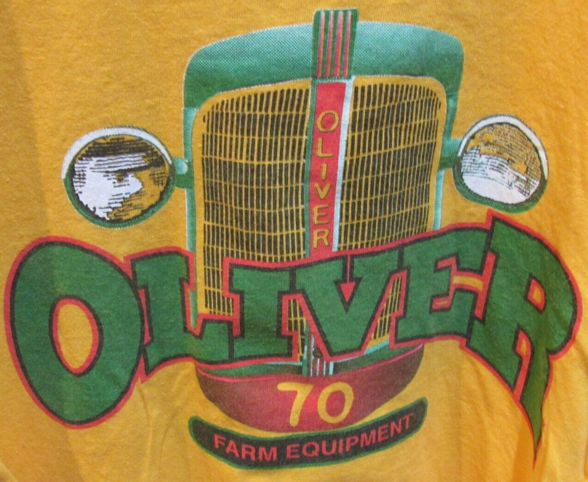 Oliver 70 Tractor Men's T-shirt Gildan size 2XL yellow Farm