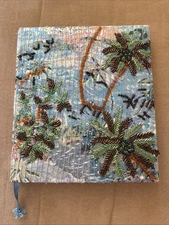 Journal Book-Blue-6x8 Blank Pages-Tropical Beads Cover By Barnes & Noble-NEW