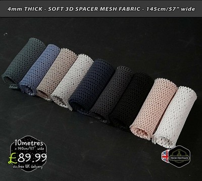 4mm* - Abstandsnetzstoff - DÄMPFUNG BASTELN - VERSCHIEDENE FARBEN - 145cm breit