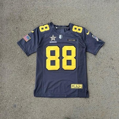 Dallas Cowboys Salute to Service Dez Bryant #88 Jersey Youth Large On Field  Gold
