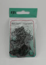 FJ Neil 2123-1/0 Dolphin Black Interlock Snap Swivel  12ct Size 1/0
