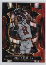 2025 Panini Select Concourse Black & Red Shock Prizm Emeka Egbuka #37 Rookie RC