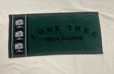 Lone Tree Golf Course - Black White And Green Small Golf Towel, Messiaen Mills