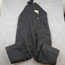 Carhartt Bib Overalls Mens XL Regular Black Canvas Loose Fit Workwear 0R4031-M
