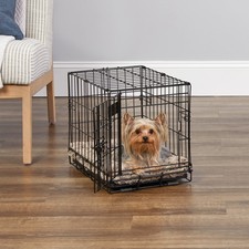 MidWest Homes iCrate Folding Dog Crate 18-inch W/ Divider Panel  Leak-Proof