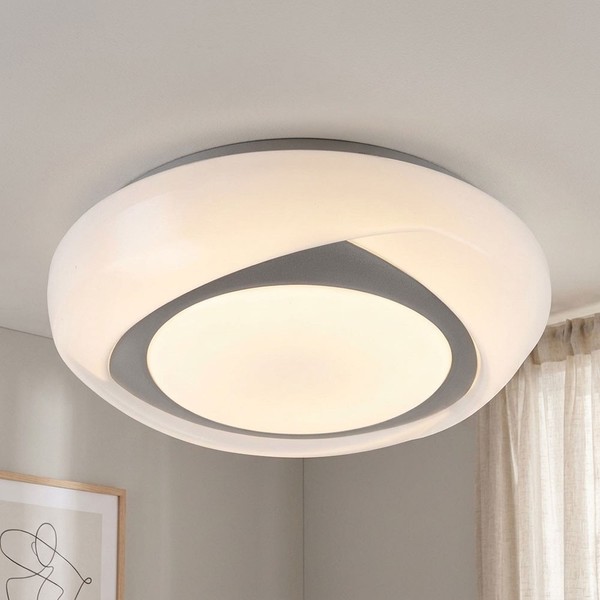 Wohnzimmerleuchte Deckenleuchte Deckenlampe Flurlampe Led Metall Weiß D 35 Cm-image
