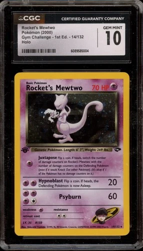 Pokemon Rocket's Mewtwo Gym Challenge 1st Edition Holo Rare #14 CGC 10 Gem Mint