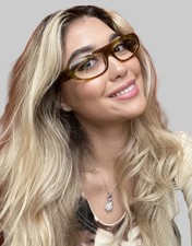 Vintage ALAIN MIKLI AL 1009 0011 56mm Havana Women's Eyeglasses Frame France