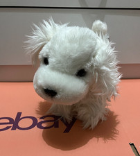 White Fluffy Messy Maltese Puppy Dog Soft Toy Plush 10"