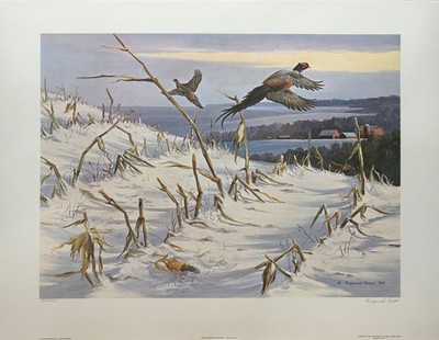 Maynard Reece - Winter Ring-Necked Pheasants - Signed/numbered Print