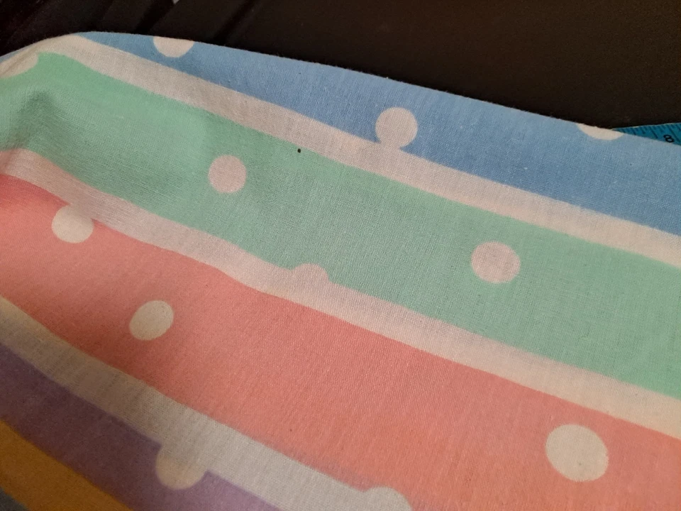 Panel de tela vintage para gatos y jirafas ~ pastel de los años 80~ con puntos 46" x 72" Foto 4 de 4