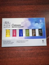 Winsor Newton Cotman Water Colours Paint Set of 6, 8ml Tubes