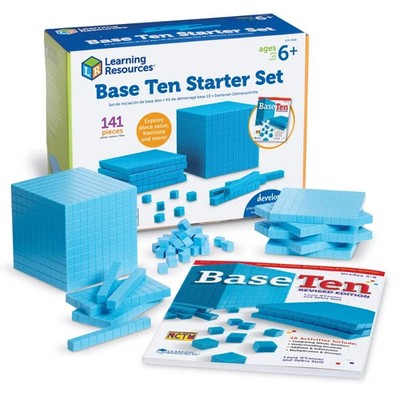 Learning Resources Base Ten Starter Set 141 Pieces Math Place Value Blocks Ages