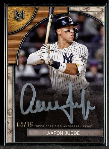 2025 Topps Museum Collection Aaron Judge New York Yankees ON CARD AUTO 4/15