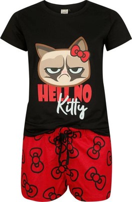 Grumpy Cat Schlafanzug Damen Grumpy Cat - Hell No Kitty multicolor M