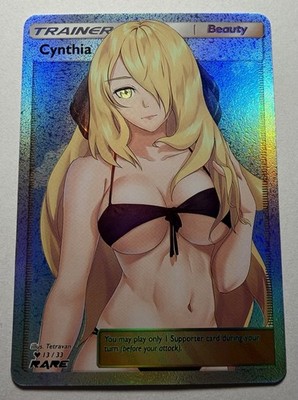 SEXY HEROINE WAIFU Cynthia POKÉMON ACG PREMIUM HOLO CARD NM