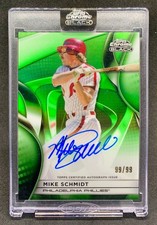 2025 Topps Chrome Black MIKE SCHMIDT Phillies HOF Green Refractor Auto SP 99/99