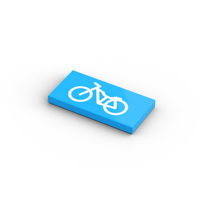 Bicycle Path Road Marking   original printed LEGO  brick tile /LT 24003