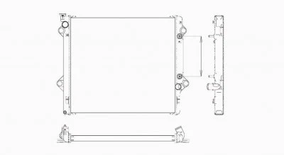 Radiador para 03-08 Toyota 4Runner 4.7L V8 automático doble fila 16400-50300 Foto 2 de 4
