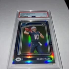 DRAKE MAYE NE PATS NFL OPTIC RATED ROOKIE HOLO SILVER PARALLEL SP PSA 9 MINT
