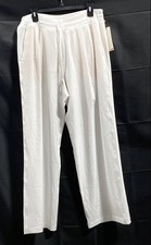 Calia Women's White Wide Leg Lounge Pants Drawstring NWT Size L