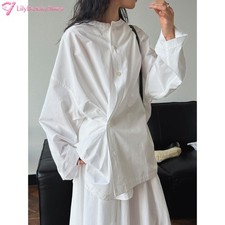 Womens THE ROW Summer New Button Simple Button Shirt Soft Fashion Top