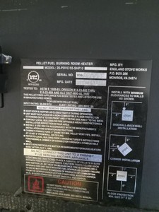 England Stove Works Pellet Stove 25-PDVC/55-SHP10 35,000 BTU Black Metal Pellets