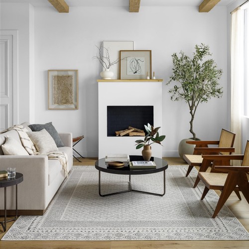 Melodie Boho Farmhouse Area Rug,12' x 15',Beige