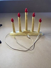 Candolier 5 Light Electric Window Drip Candle Christmas Candelabra Vtg Tested