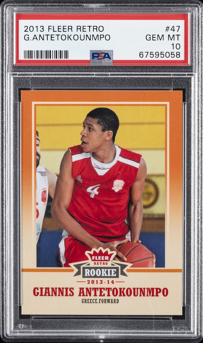 2013 FLEER RETRO #47 GIANNIS ANTETOKOUNMPO ROOKIE RC PSA 10