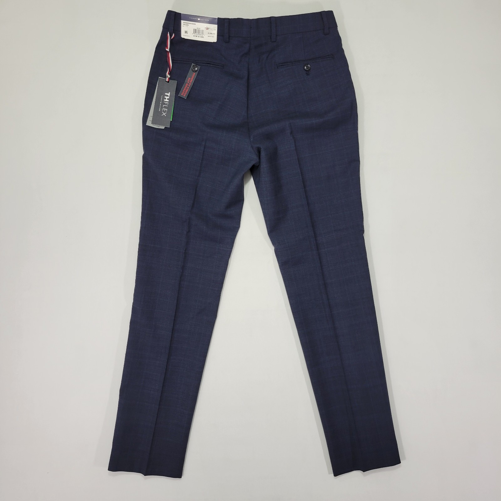 Tommy Hilfiger Men's Dress Pant Trousers RYLAND Blue Plaid Wool Blend 31x32 NEW thumbnail 9