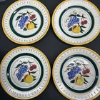 Lot of 4 Vintage Stangl Pottery Terra Rose FRUIT Colorful 9.25” Salad Plates