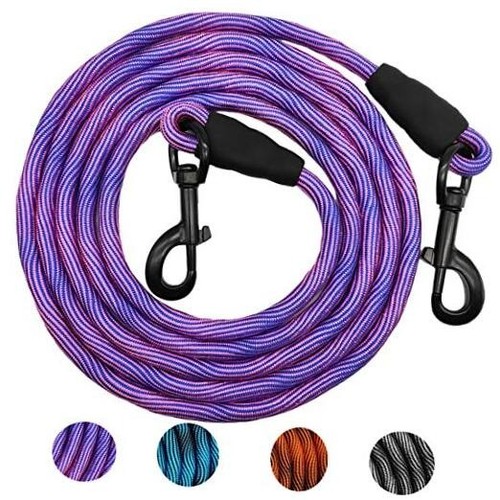 8 FT/10 FT Dog Tie Out/Check Cord, Heavy Duty Nylon Rope Training Leash, 3/8