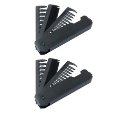 2pcs Men Folding Texture Comb - Portable 3-In-1 Hair & Beard Styling Pocket