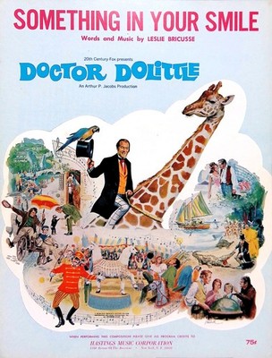 Something In Your Smile Sheet Music Doctor Dolittle Rex Harrison 1967 Film