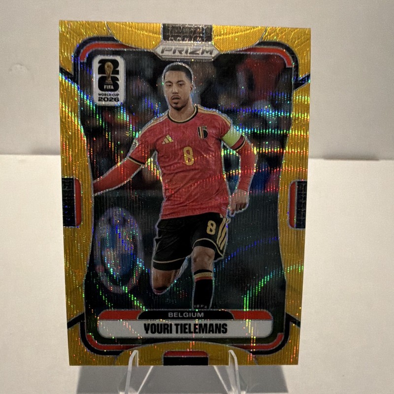 2026 Panini Prizm FIFA World Cup Youri Tielemans Belgium #162 Gold Prizm 1/10