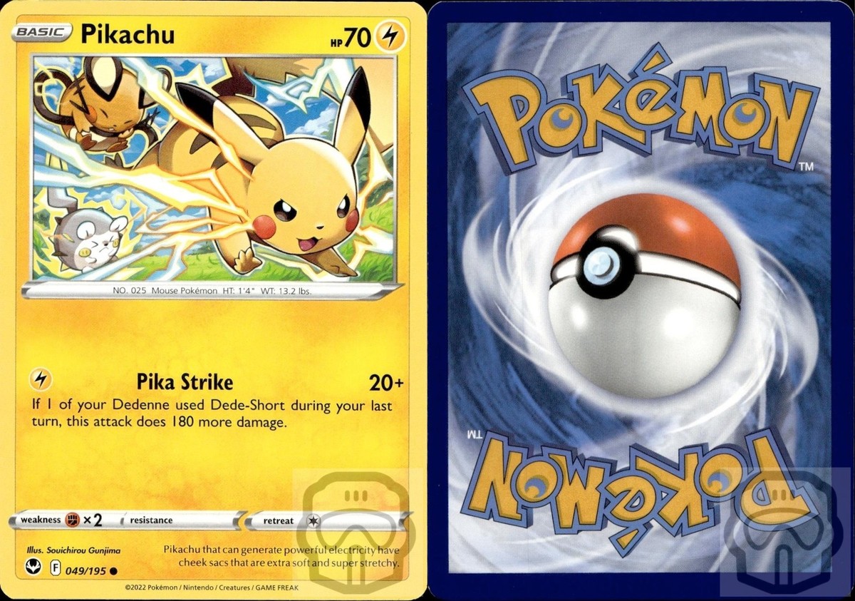 Pikachu 049/195 C Silver Tempest Pokemon NM/M | eBay