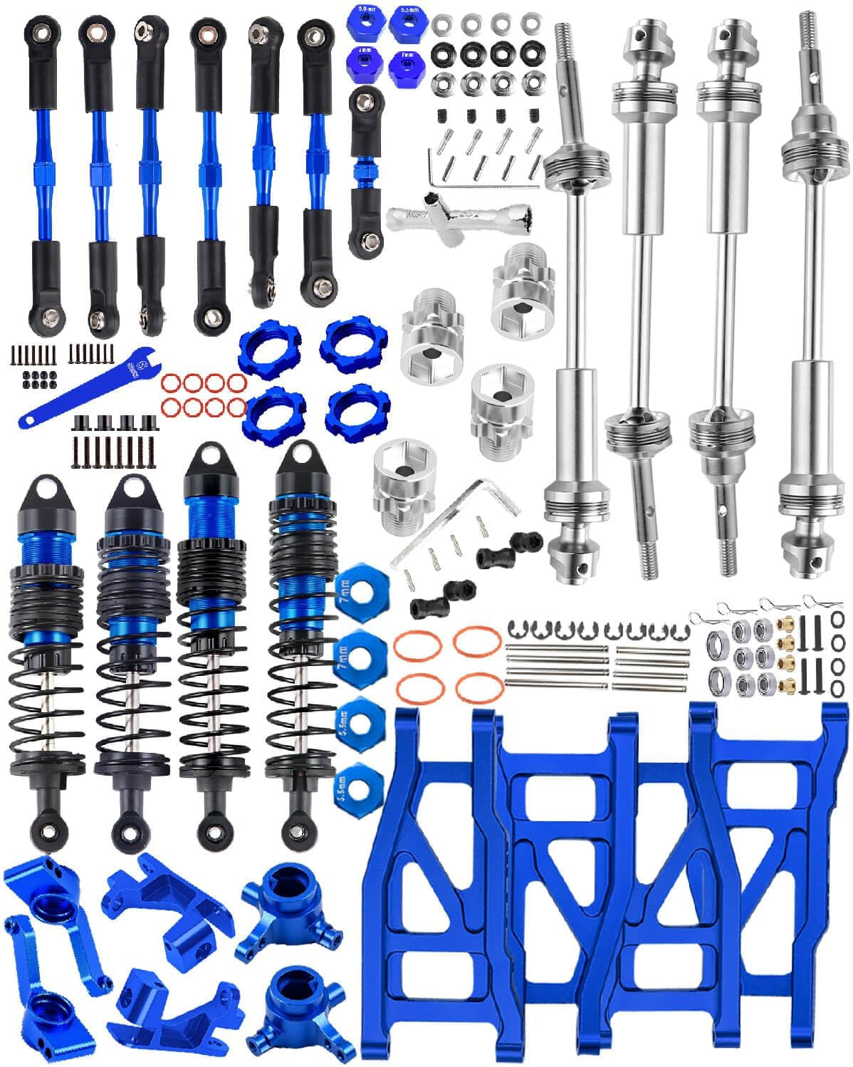 Upgrades for 1/10 Rustler/Slash/Stampede 4X4,Rc Shocks&Steel Drive Shaft Cvd&Adj