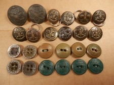 Vtg Mixed Estate Lot Of 24 BSA & GSA Uniform Buttons Girl Boy Scouts Of America