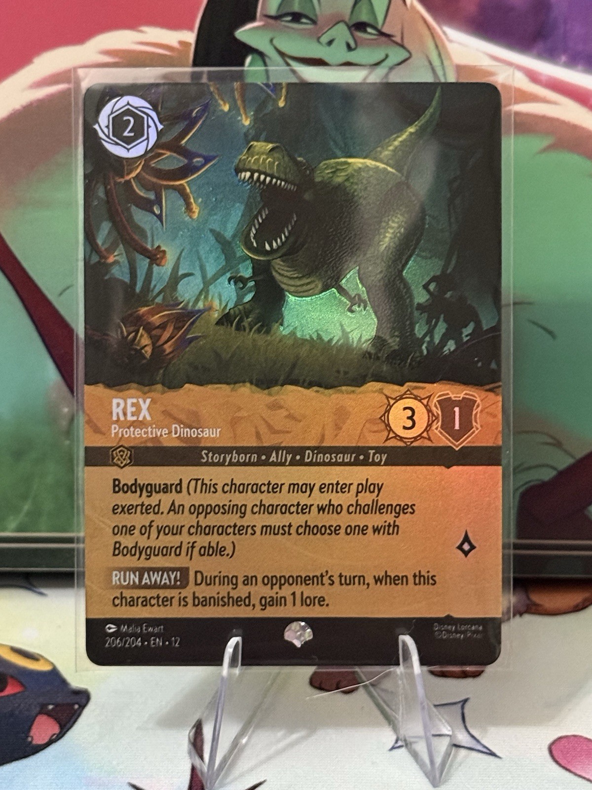 ✨EPIC REX - PROTECTIVE DINOSAUR Disney Lorcana Wilds Unknown 206/204