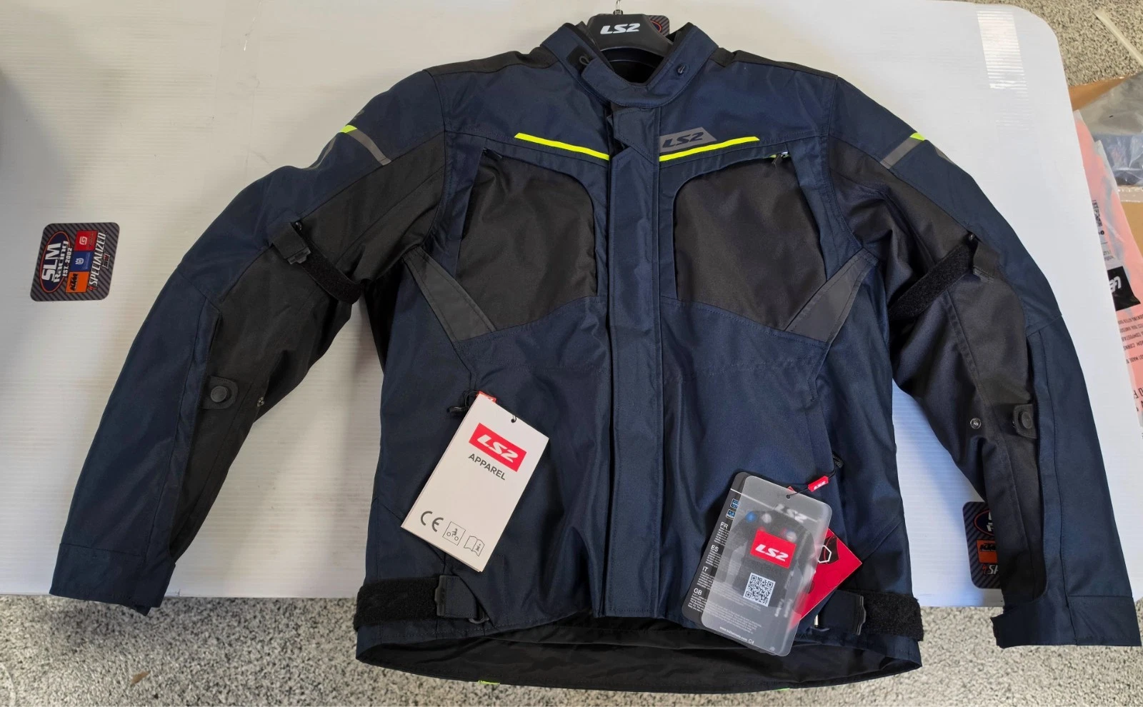 Open Box LS2 Mens Endurance Jacket BLUE/BLACK Size L #MJ119-015R4