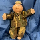 Vintage 1978-1982 CABBAGE PATCH KIDS PREEMIE DOLL Blue Eyes Coleco Blonde Camo