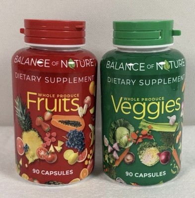Natures Fruits & Veggies Balance Dietary Supplement 2 Pack 90 caps each
