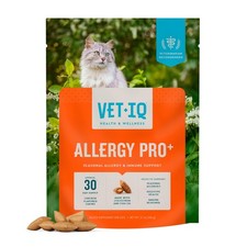 VetIQ Allergy Pro+ Relief Cat Chews L-Lysine Fish Oil Skin Coat Chicken 3.7 oz