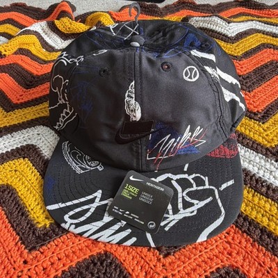 NIKE HERITAGE86 DOODLE GRAPHIC CAP UNISEX 1Sz BLACK MULTI  NEW
