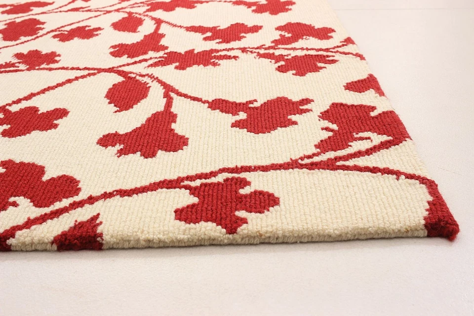 Traditional Cream 3'8" x 5'6" Hand-knotted Oriental Carpet Wool Area Rug - Image 2 of 4