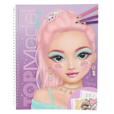 Depesche 13983 Creëer je TOPModel Make Up - Kleurboek met 20 voorbedrukte pagina