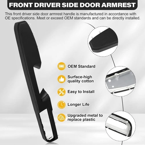 Left Front Driver Door Armrest Panel 80994 For 10-14 GMC Sierra Tahoe Silverado - Picture 6 of 12